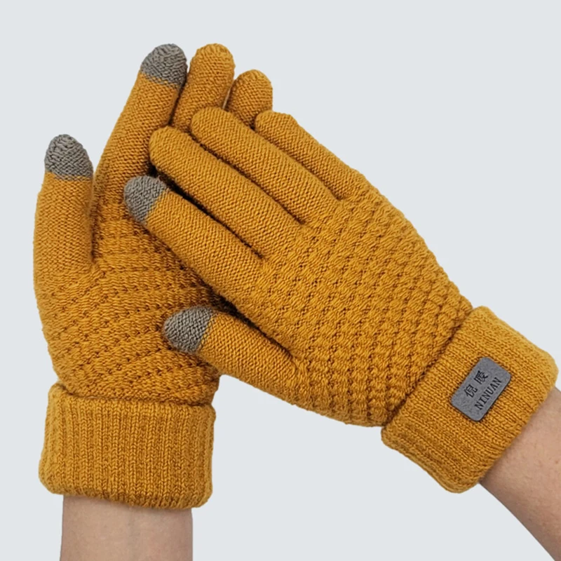 Men's Solid Color Knitting Warm Gloves Winter New Women Plush Velvet Cycling Riding Touch Screen Mittens Outdoor Sports Jacquard
Men's Solid Color Knitting Warm Gloves Winter New Women Plush Velvet Cycling Riding Touch Screen Mittens Outdoor Sports Jacquard