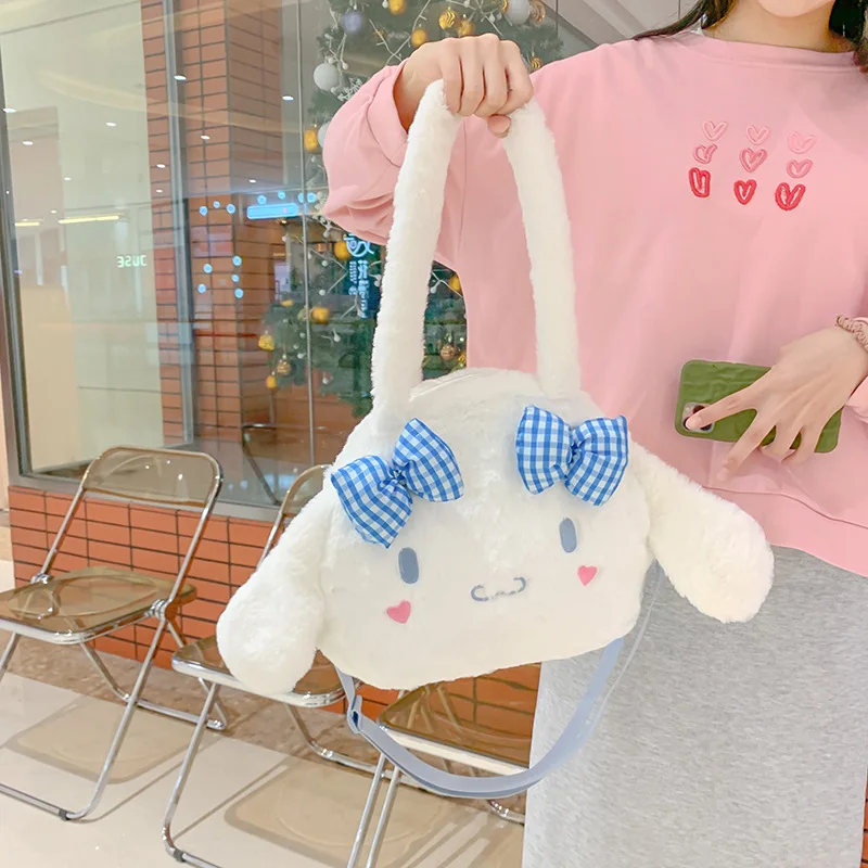 Kawaii Sanrio Cinnamoroll Plush Shoulder Bag Female Cute Doll Handbag Cartoon Large Capacity Plush Bag Bow Children Gift Toys
Kawaii Sanrio Cinnamoroll Plush Shoulder Bag Female Cute Doll Handbag Cartoon Large Capacity Plush Bag Bow Children Gift Toys