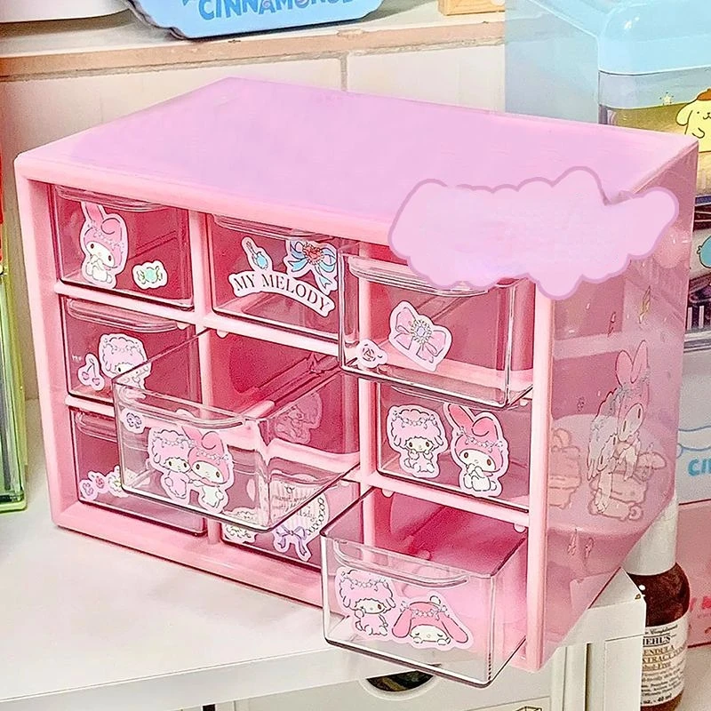 Sanrio series Hello Kitty cute nine-grid storage box dust-proof drawer type dormitory essential desktop multi-grid storage box
Sanrio series Hello Kitty cute nine-grid storage box dust-proof drawer type dormitory essential desktop multi-grid storage box