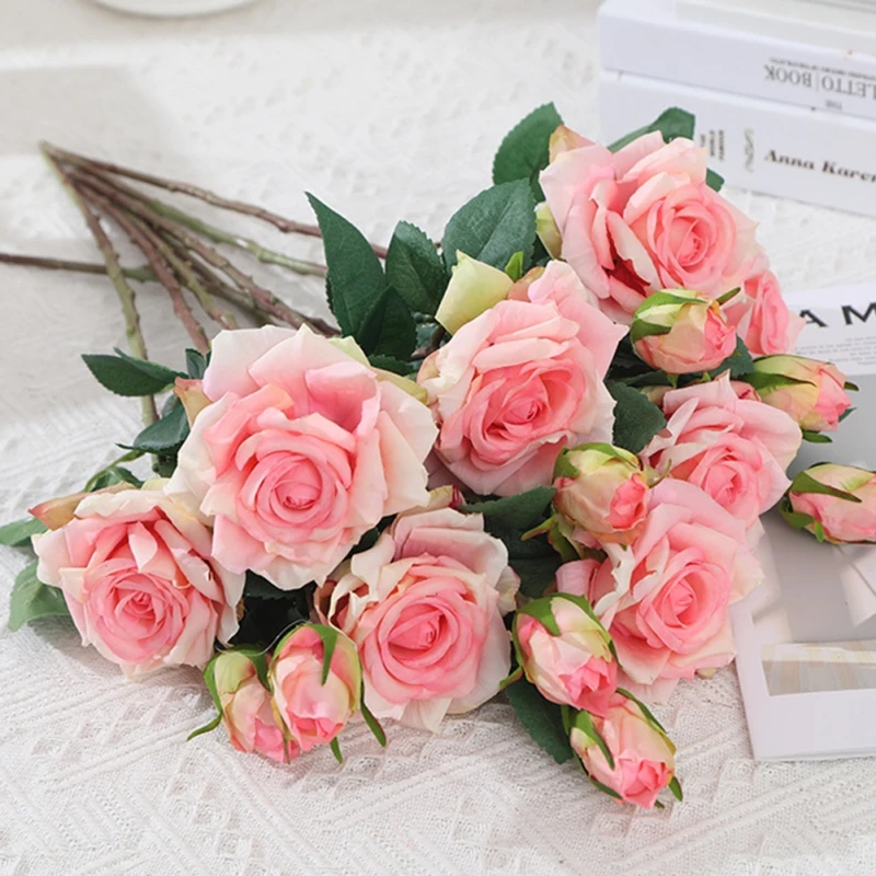 Artificial Peonies Retro Rose Lifelike Silk Roses length Stem 47CM Branch For Home Wedding Decoration Roses Fake Flower Decor
Artificial Peonies Retro Rose Lifelike Silk Roses length Stem 47CM Branch For Home Wedding Decoration Roses Fake Flower Decor