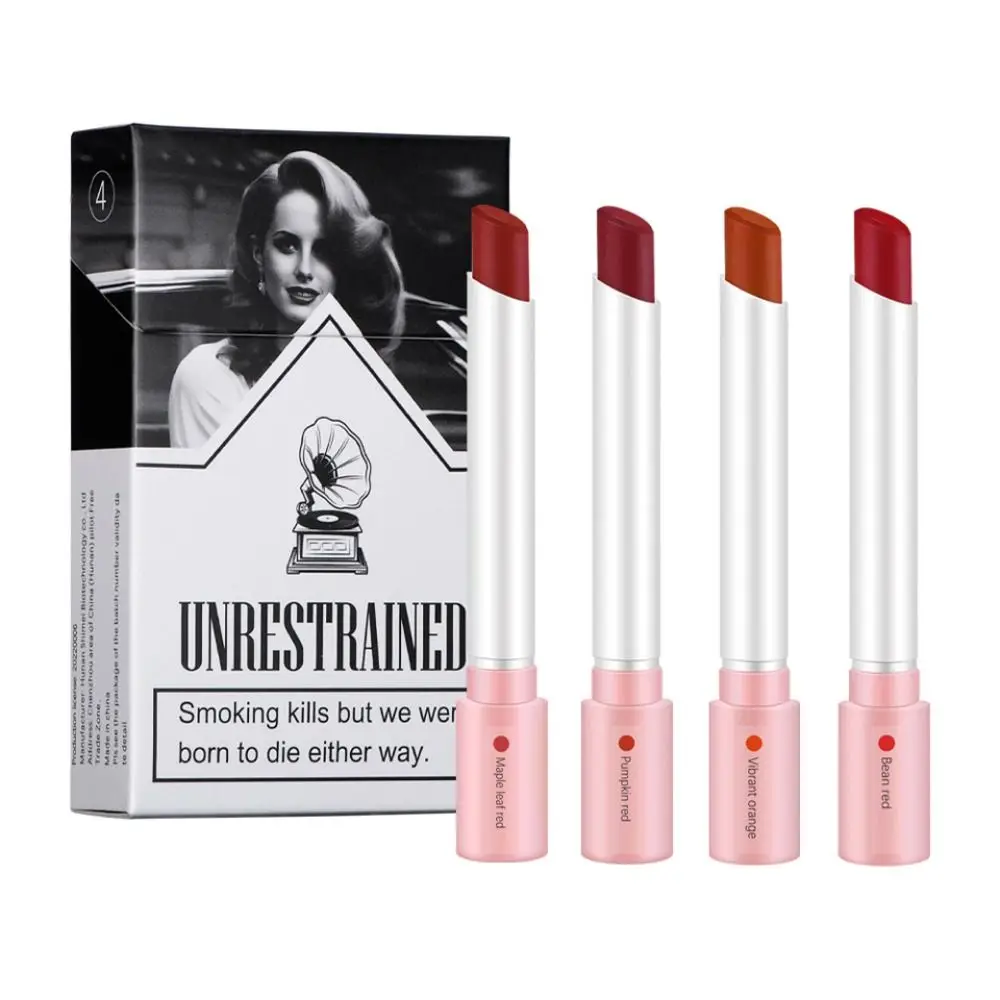 

Lana Del Rey Lipstick 4 Colors Matte Glossy Tube Lipstick 24 Hour Long Lasting Lip Tint Stain Set Women