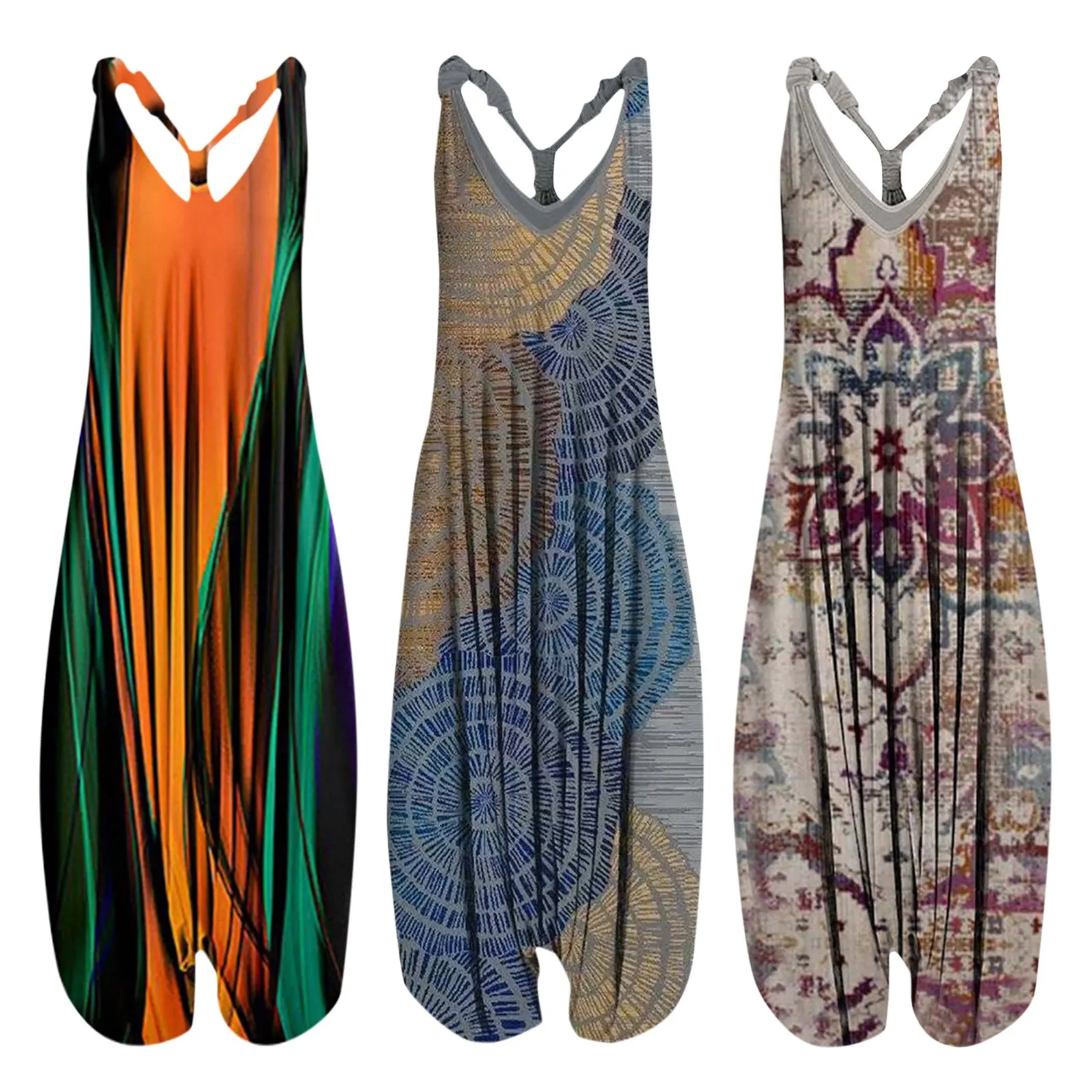 Womens Vintage Floral Prints Straps V Neck Rompers Playsuit Jumpsuit Combinaison Femme
Womens Vintage Floral Prints Straps V Neck Rompers Playsuit Jumpsuit Combinaison Femme