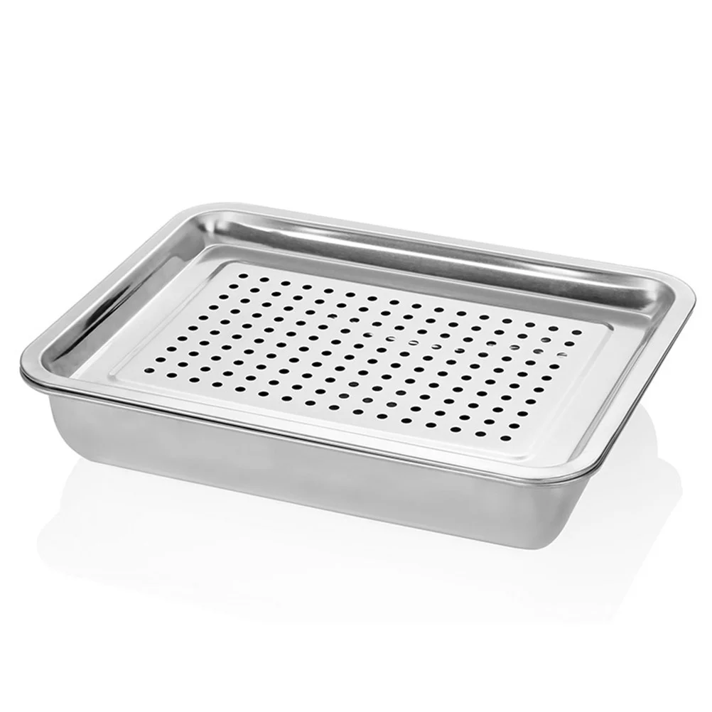 1pc Rectangular Tray Drainer Plate Free Drying Multifunctional Fried Chicken Mirror Finish Kitchen Accessories
1pc Rectangular Tray Drainer Plate Free Drying Multifunctional Fried Chicken Mirror Finish Kitchen Accessories