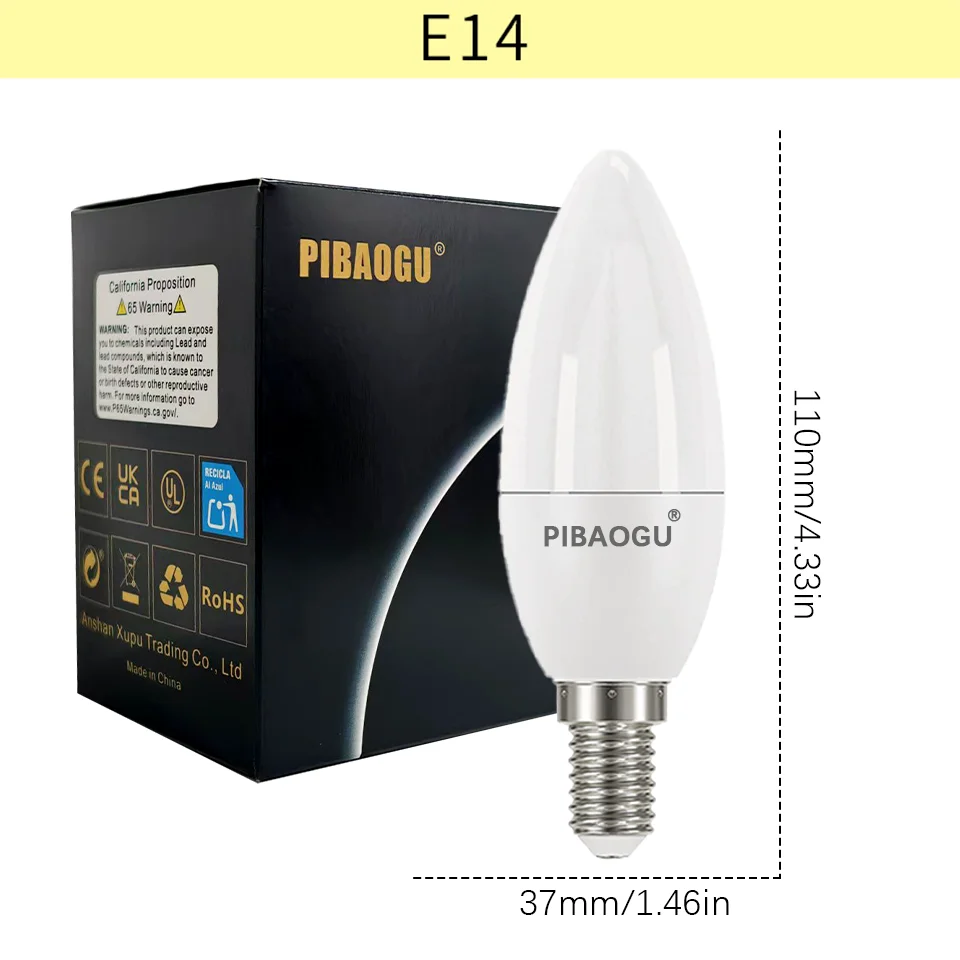 Светодиодные лампы-свечи E27/E14 6 шт.
Светодиодные лампы-свечи E27/E14 6 шт.