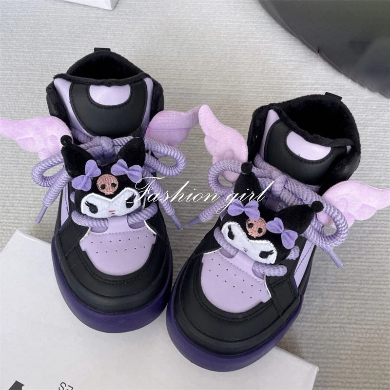 Kawaii Sanrio Children Cotton Shoes Cute Winter Kuromi Princess Plush Sneakers Warm Thickening Snow Boots Girls Christmas Gifts
Kawaii Sanrio Children Cotton Shoes Cute Winter Kuromi Princess Plush Sneakers Warm Thickening Snow Boots Girls Christmas Gifts