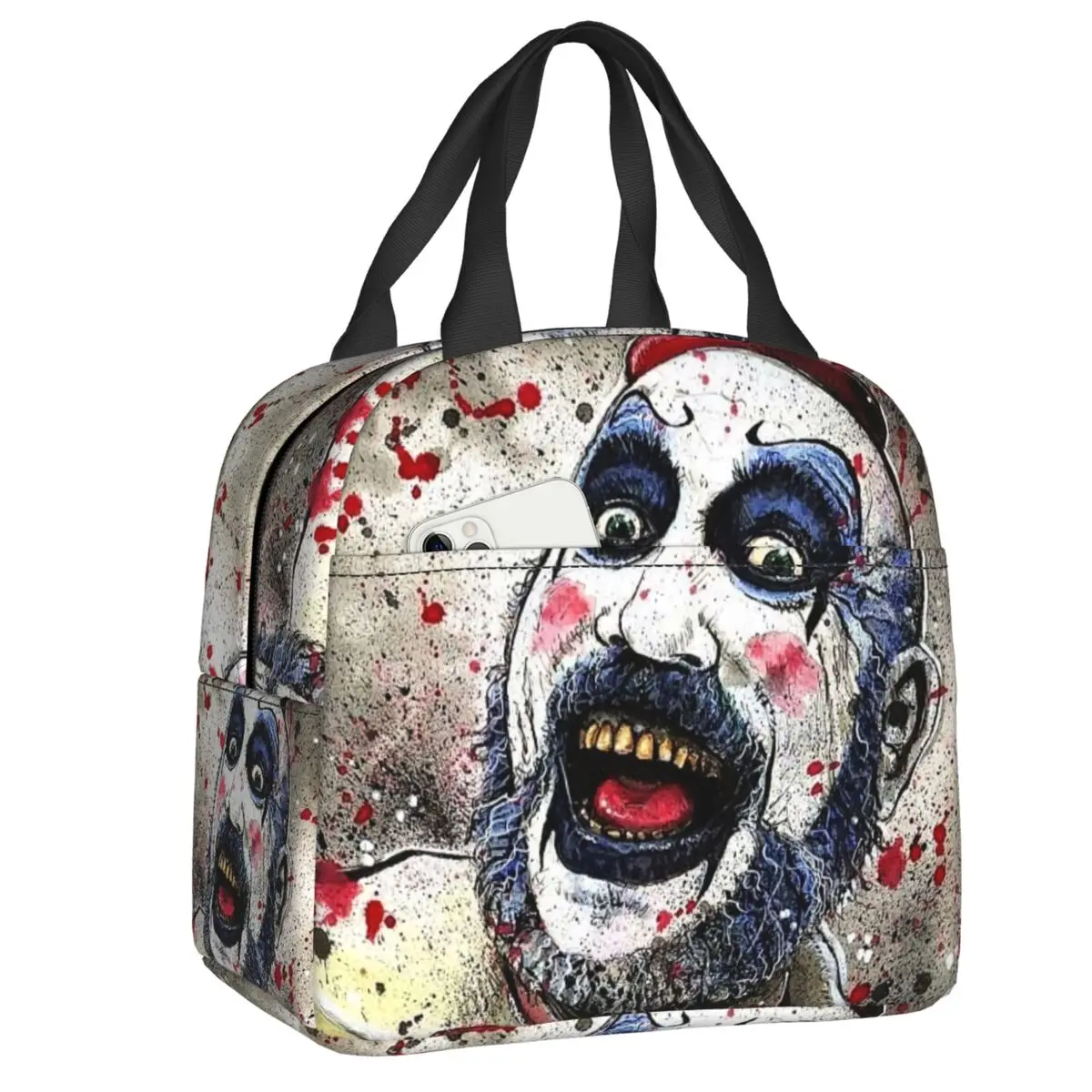 Horror Film Captain Spaulding Lunch Bag Women Cooler Thermal Insulated Lunch Box for Children School Work Picnic Food Tote Bags
Horror Film Captain Spaulding Lunch Bag Women Cooler Thermal Insulated Lunch Box for Children School Work Picnic Food Tote Bags