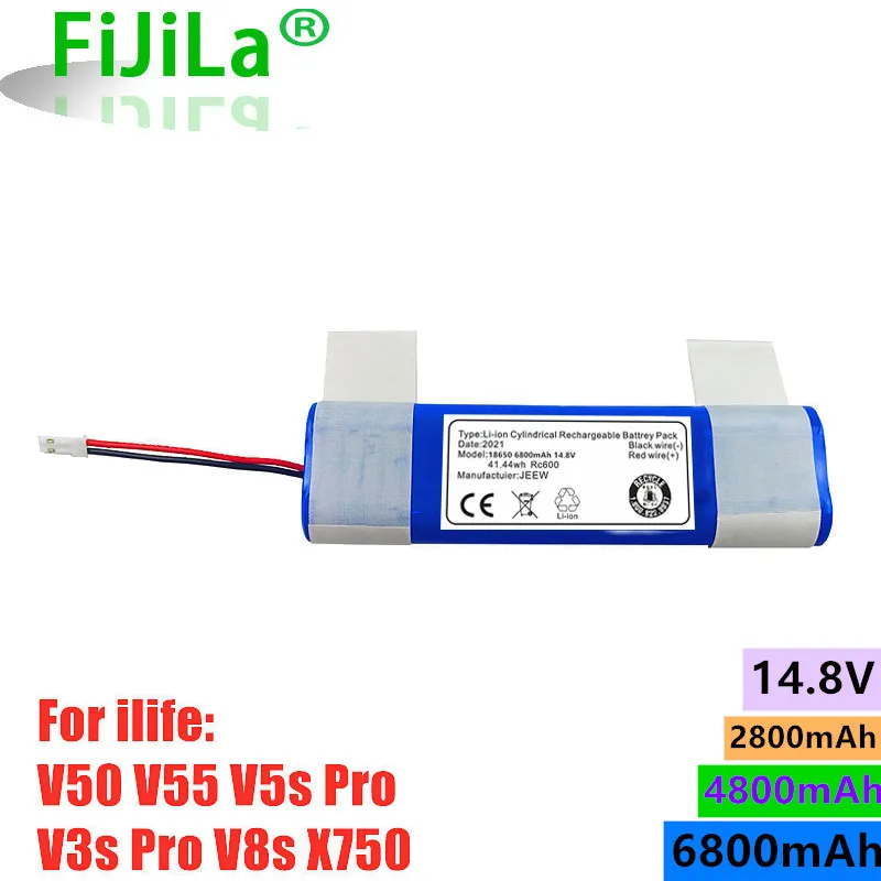 Genuine 14.8V 6800mah 18650 Lithium Battery For ILIFE V3s Pro, V50, V5s Pro, V8s, X750 Robot Vacuum Cleaner Battery
Genuine 14.8V 6800mah 18650 Lithium Battery For ILIFE V3s Pro, V50, V5s Pro, V8s, X750 Robot Vacuum Cleaner Battery