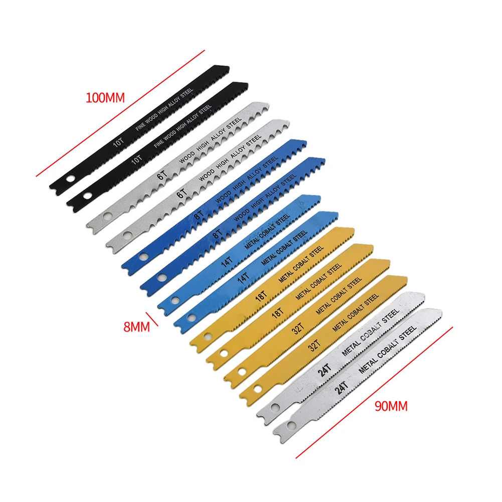 Power Tool Part And Accessories Assorted U Fitting Jigsaw Blades Cobalt Steel High Alloy Steel Set Metal Plastic Wood 14pcs
Power Tool Part And Accessories Assorted U Fitting Jigsaw Blades Cobalt Steel High Alloy Steel Set Metal Plastic Wood 14pcs