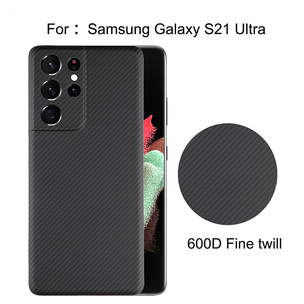 

Dropshipping Real Aramid Fiber Carbon Fiber For Samung Galaxy S21 Ultra Ultra-thin Drop-reitant For S21 Ultra CASE Cover