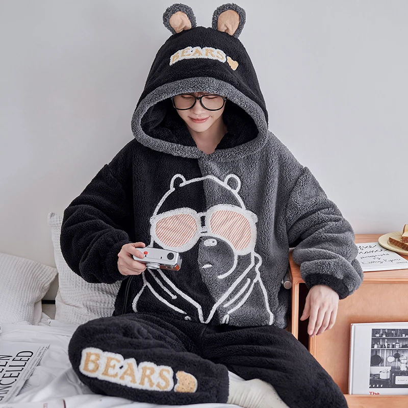 QUHENG Flannel Men's Pajamas Suit 2022 Autumn Winter Plus Size Nightgown Suit Warm Bathrobe Coral Fleece Male Pajama Home Sets
QUHENG Flannel Men's Pajamas Suit 2022 Autumn Winter Plus Size Nightgown Suit Warm Bathrobe Coral Fleece Male Pajama Home Sets