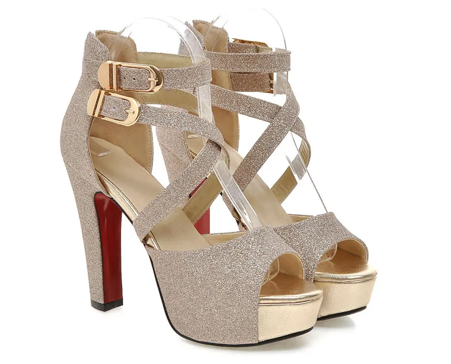 Casual Women Platform Sandals Bling Leather 12cm High Chunky Heel Summer Cross Strap Zipper Gold Wedding Lady Sandals
Casual Women Platform Sandals Bling Leather 12cm High Chunky Heel Summer Cross Strap Zipper Gold Wedding Lady Sandals