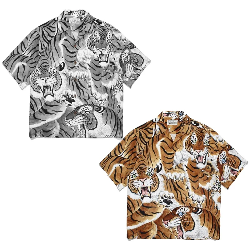 2023FM WACKO MARIA Shirts Men Women Hundred Tigers Short Sleeve Shirts Beach Leisure Style Shirts Best Quality Mens Shirts
2023FM WACKO MARIA Shirts Men Women Hundred Tigers Short Sleeve Shirts Beach Leisure Style Shirts Best Quality Mens Shirts