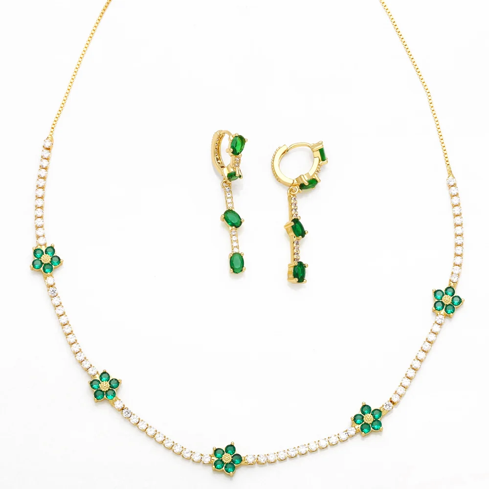 FLOLA Hot Sale Green Crystal Daisy Flower Necklaces for Women Copper CZ Tennis Necklaces Gold Plated Jewelry Party Gifts nkeb786
FLOLA Hot Sale Green Crystal Daisy Flower Necklaces for Women Copper CZ Tennis Necklaces Gold Plated Jewelry Party Gifts nkeb786
