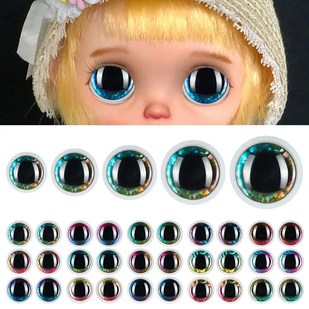 

Плюшевая кукла 14-25 мм, игрушка-марионетка, сделай сам, пластиковые цветные глаза, аксессуары для кукол, 3D блестящие безопасные глаза для искусственных игрушек