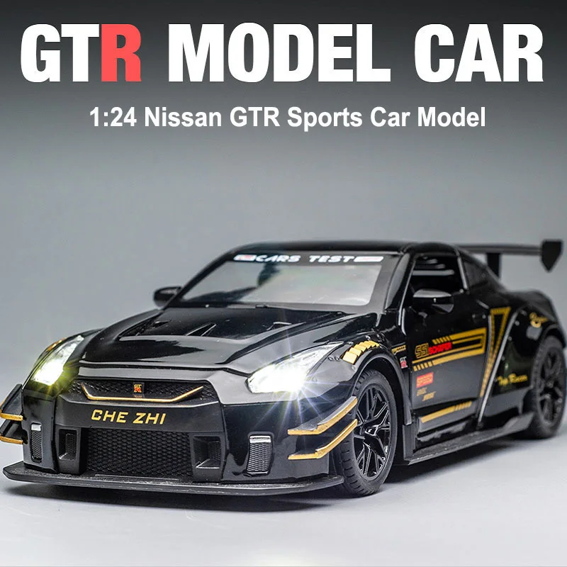 1:24 Nissan GTR R35 Car Die-casting Metal Simulation Sports Car Model Sound and Light Pull Back Collectibles Children's Toys
1:24 Nissan GTR R35 Car Die-casting Metal Simulation Sports Car Model Sound and Light Pull Back Collectibles Children's Toys