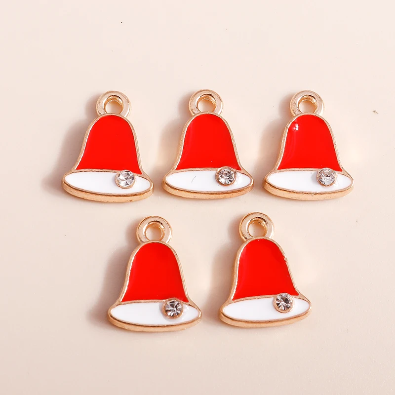 10pcs 9x12mm Cute Mini Enamel Christmas Bell Charms for Jewelry Making DIY Earrings Pendants Necklaces Handmade Bracelets Gifts
10pcs 9x12mm Cute Mini Enamel Christmas Bell Charms for Jewelry Making DIY Earrings Pendants Necklaces Handmade Bracelets Gifts
