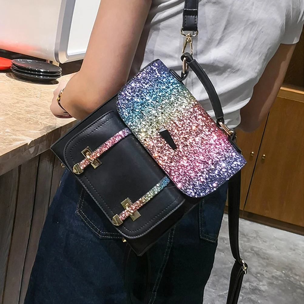 1PC Shining Sequin Backpack PU Casual Satchel Shoulder Handbag for Lady (Black) 
1PC Shining Sequin Backpack PU Casual Satchel Shoulder Handbag for Lady (Black)