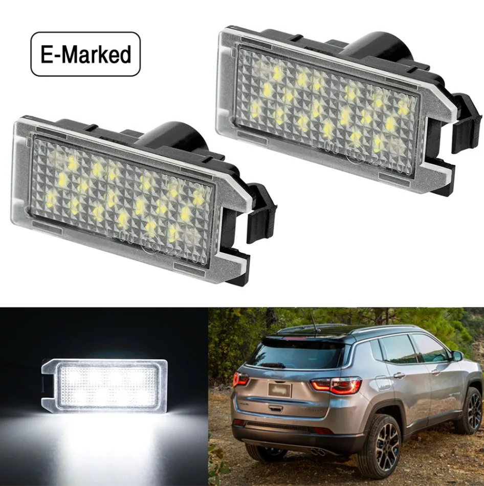 2PCS White 3528SMD LED License Plate Light 8V-15V 3W Light For Jeep Grand Cherokee 2014 2015 2016 2017 2018 2019 2020
2PCS White 3528SMD LED License Plate Light 8V-15V 3W Light For Jeep Grand Cherokee 2014 2015 2016 2017 2018 2019 2020