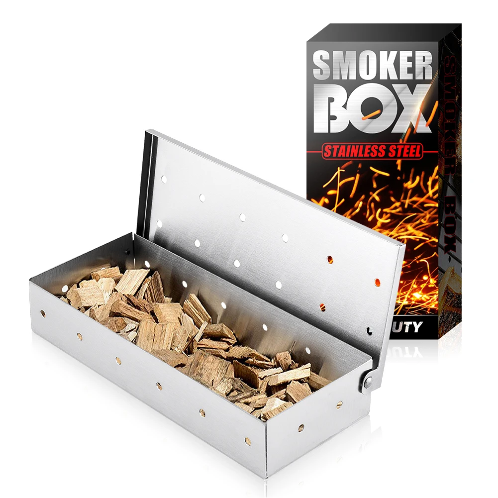 BBQ Kitchen Grill Smoker Box Accessories Stainless Smoker Cold Smoke BOX Barbecue Smoke Box Barbecue Grill Smok Barbacoa
BBQ Kitchen Grill Smoker Box Accessories Stainless Smoker Cold Smoke BOX Barbecue Smoke Box Barbecue Grill Smok Barbacoa