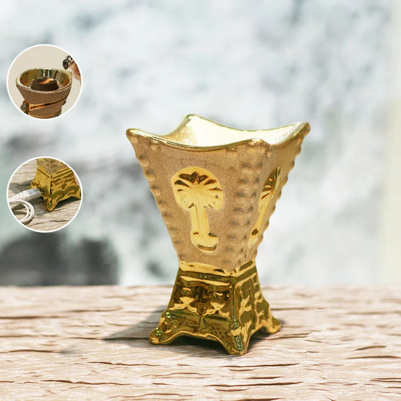 Arabic Electric Incense Burner Sandalwood Diffuser Indoor Luxury Metal Incense Burners Living Room Encensoir Home Decoration
Arabic Electric Incense Burner Sandalwood Diffuser Indoor Luxury Metal Incense Burners Living Room Encensoir Home Decoration