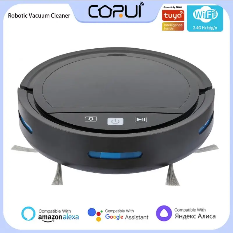 TUYA WiFi Smart Robotic Vacuum Cleaner Sweeping Robot Automatic Refill Cleaner Remote Control With TUYA Google Assistant Alexa
TUYA WiFi Smart Robotic Vacuum Cleaner Sweeping Robot Automatic Refill Cleaner Remote Control With TUYA Google Assistant Alexa