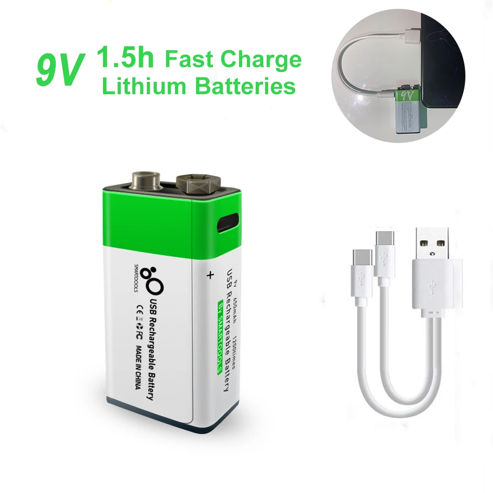 

9v usb charge batteries 650mAh 6F22 rechargeable battery be used for toy remote control interphone etc bateria 9v recargable