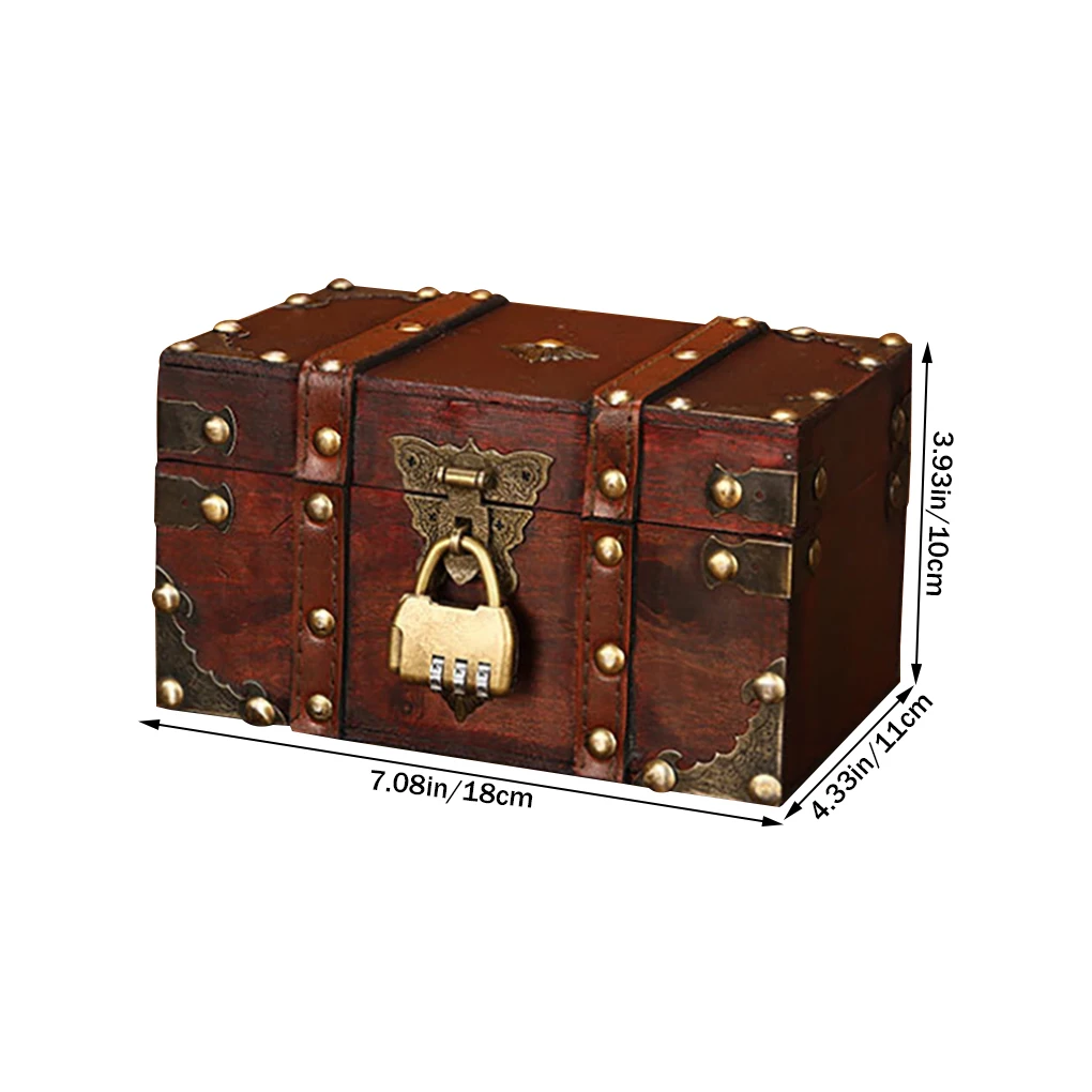 

Деревянная шкатулка для хранения ювелирных изделий квадратная Ретро безделушка чехол ручной работы контейнер с замком