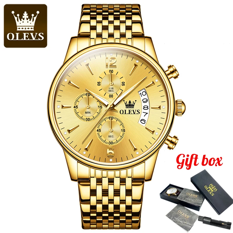 OLEVS Men's Watch Waterproof Luminous Wrist watch Quartz Stainless Steel Watch for Men Pilot Top Brand Male Watches Reloj Hombre
OLEVS Men's Watch Waterproof Luminous Wrist watch Quartz Stainless Steel Watch for Men Pilot Top Brand Male Watches Reloj Hombre