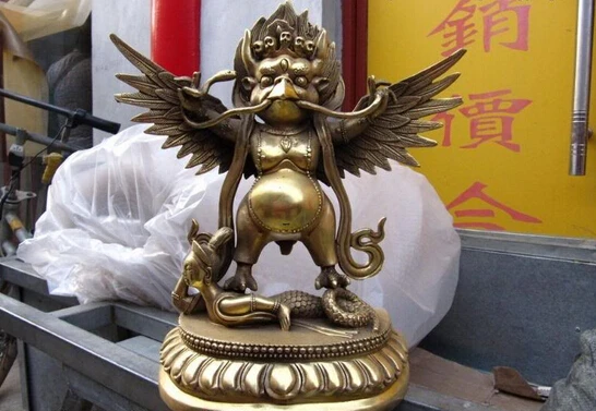 Grosir pabrik 12 "Tibet Halus Kuningan Tembaga Dapeng Burung Garuda Patung Buddha Allah
Grosir pabrik 12 "Tibet Halus Kuningan Tembaga Dapeng Burung Garuda Patung Buddha Allah