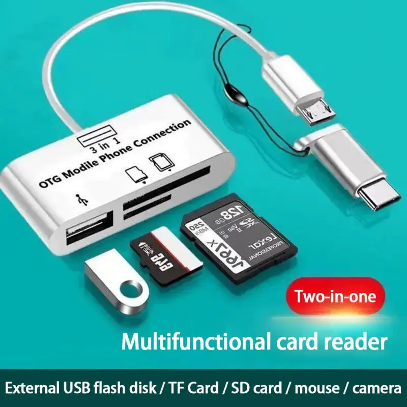 Multi-function Card Reader TF/SD/U Disk/mobile Phone Camera Type-C OTG Universal Expansion Card Reader
Multi-function Card Reader TF/SD/U Disk/mobile Phone Camera Type-C OTG Universal Expansion Card Reader