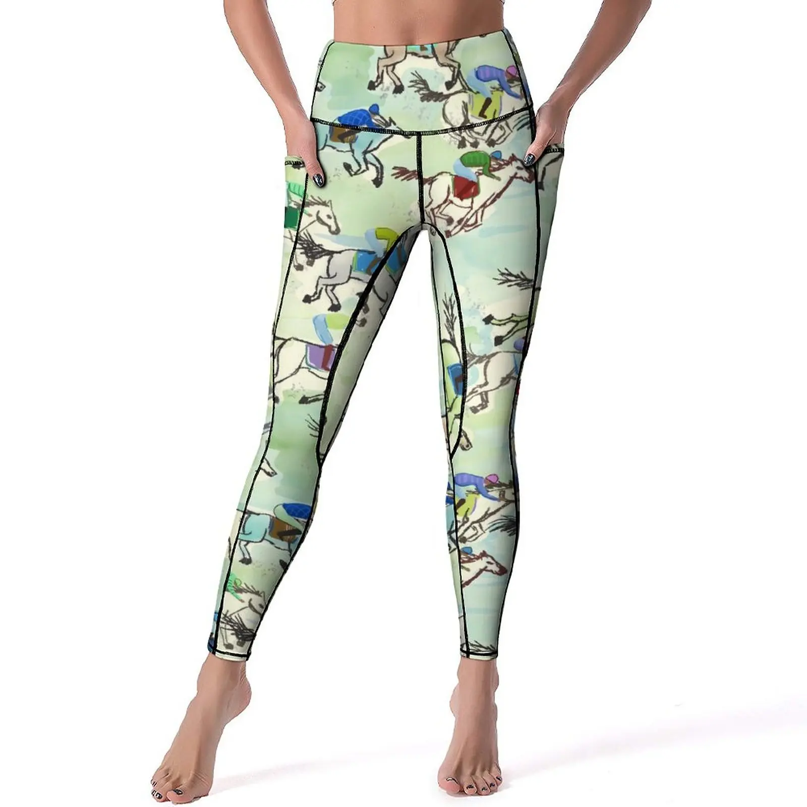 Леггинсы женские с принтом лошадей, эластичные спортивные штаны с завышенной талией для бега в тренажерном зале и йоги
Леггинсы женские с принтом лошадей, эластичные спортивные штаны с завышенной талией для бега в тренажерном зале и йоги