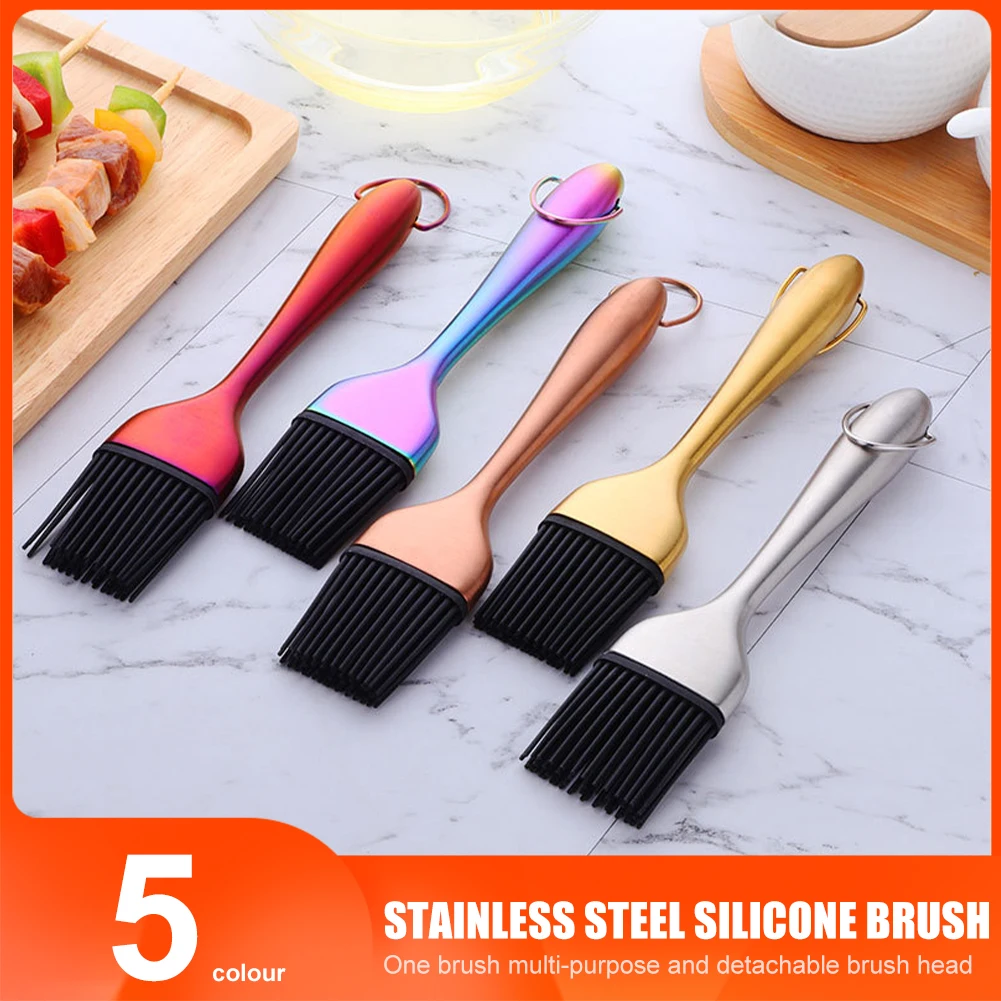 1Pc Stainless Steel Oil brushHandle Silcone Brush Gold Oil Pastry Barbecue Grill Tools Kitchen Basting Bakeware
1Pc Stainless Steel Oil brushHandle Silcone Brush Gold Oil Pastry Barbecue Grill Tools Kitchen Basting Bakeware