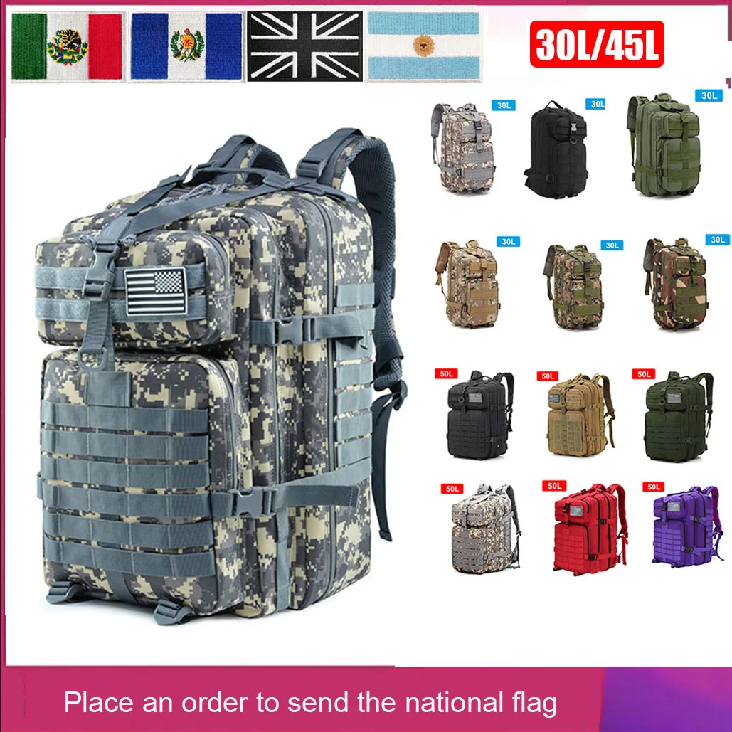 Нейлоновая военная сумка OULYLAN 900D 30 л/50 л, военный рюкзак, походные сумки, уличная сумка для походов и охоты, водонепроницаемая сумка для кемпинга
Нейлоновая военная сумка OULYLAN 900D 30 л/50 л, военный рюкзак, походные сумки, уличная сумка для походов и охоты, водонепроницаемая сумка для кемпинга