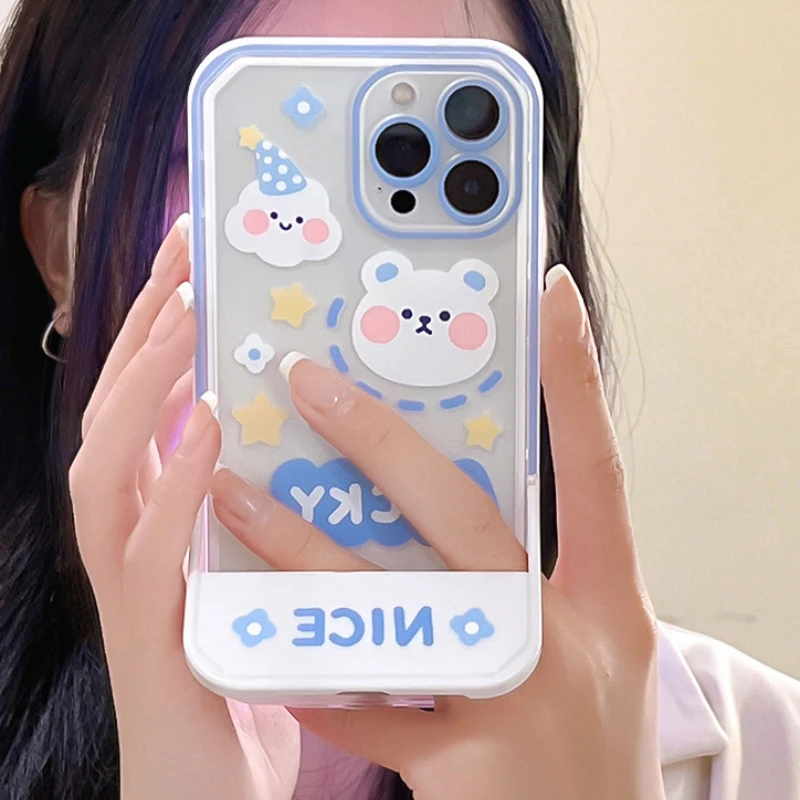 Cartoon Bear Holder Stand Transparent Phone Case For iPhone 13 12 Pro Max 11 7 8Plus X XS XR Lovely invisible Bracket Soft Cover
Cartoon Bear Holder Stand Transparent Phone Case For iPhone 13 12 Pro Max 11 7 8Plus X XS XR Lovely invisible Bracket Soft Cover