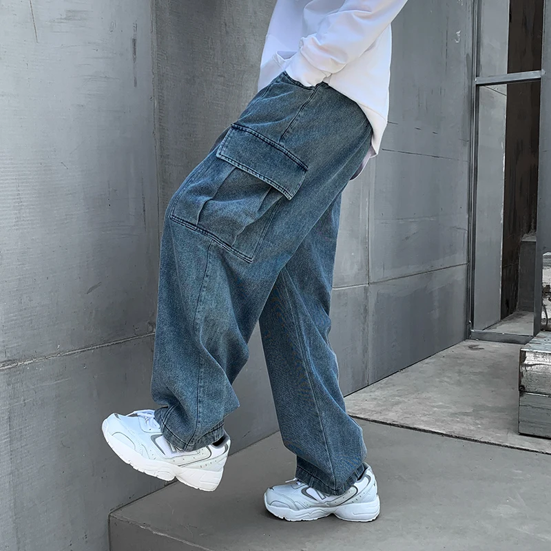 Denim Trousers Men Jeans Denim Cargo Pants Baggy Wide Leg Men's Jeans Casual Autumn Winter Korean Streetwear Hip Hop Cowboy
Denim Trousers Men Jeans Denim Cargo Pants Baggy Wide Leg Men's Jeans Casual Autumn Winter Korean Streetwear Hip Hop Cowboy