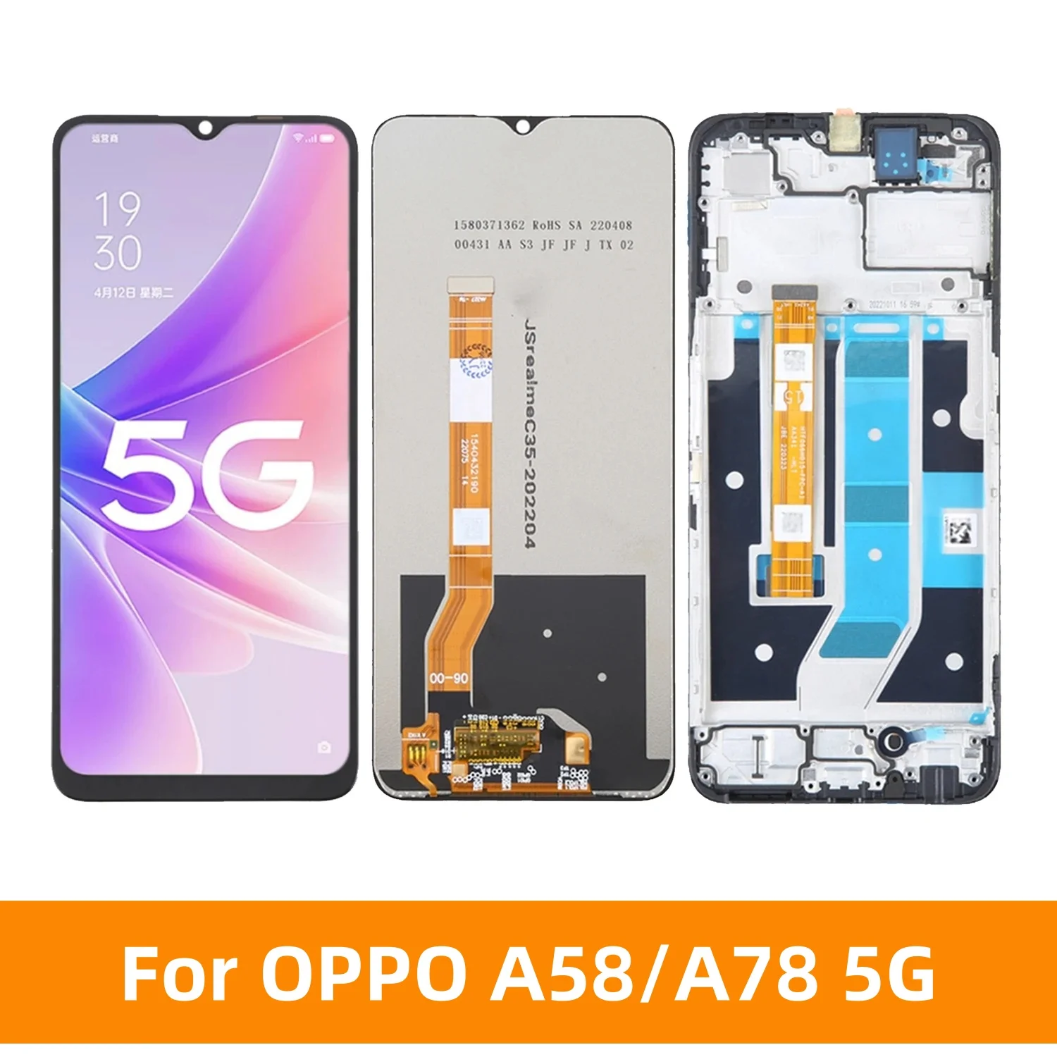 6 56 "для OPPO A58 5G CPH2483 CPH2495 ЖК-дисплей кодирующий преобразователь сенсорного