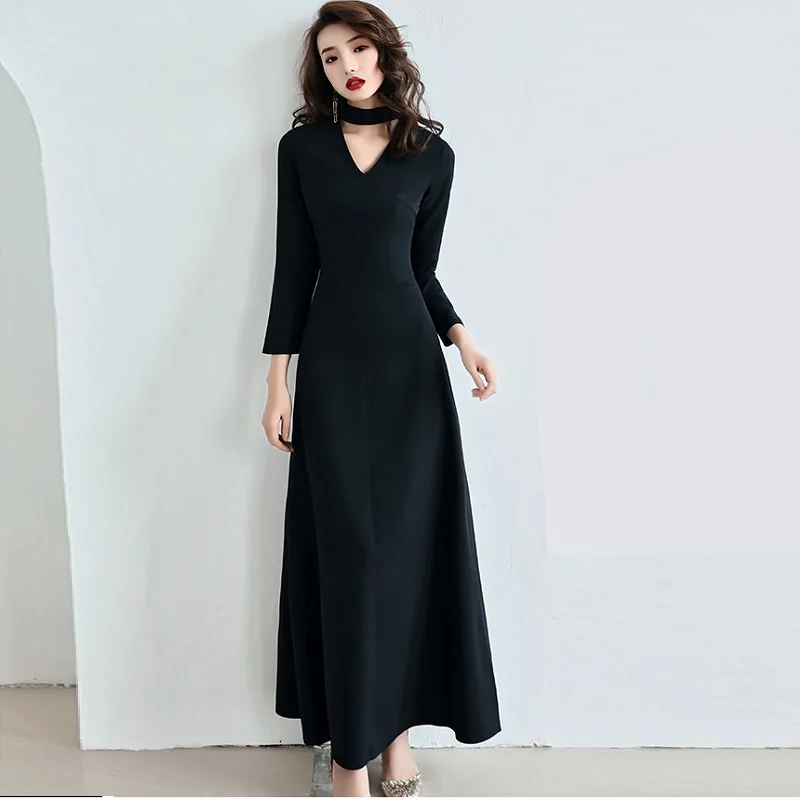 Black Party Elegant Long Dress Women 2021 Solid Long Sleeve Slim Simple Formal Party Dresses Night Gown Party Dress Vestidos
Black Party Elegant Long Dress Women 2021 Solid Long Sleeve Slim Simple Formal Party Dresses Night Gown Party Dress Vestidos