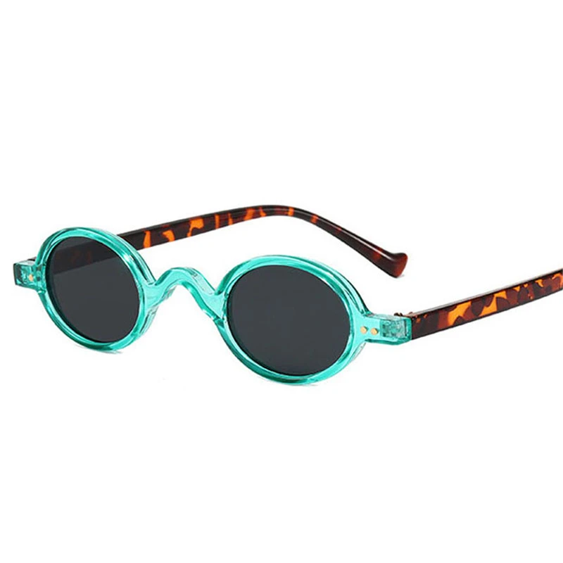 

Модные маленькие круглые солнцезащитные очки для женщин и мужчин, классические винтажные темные очки в стиле стимпанк с гвоздиками, с защитой UV400, овальная Женская оправа