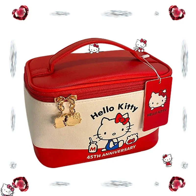 Kawaii Sanrio Hello Kitty Anime Cosmetic Bag Cartoon Bow Make Up Brush Large Capacity Storage Bags Portable Waterproof Handbag
Kawaii Sanrio Hello Kitty Anime Cosmetic Bag Cartoon Bow Make Up Brush Large Capacity Storage Bags Portable Waterproof Handbag