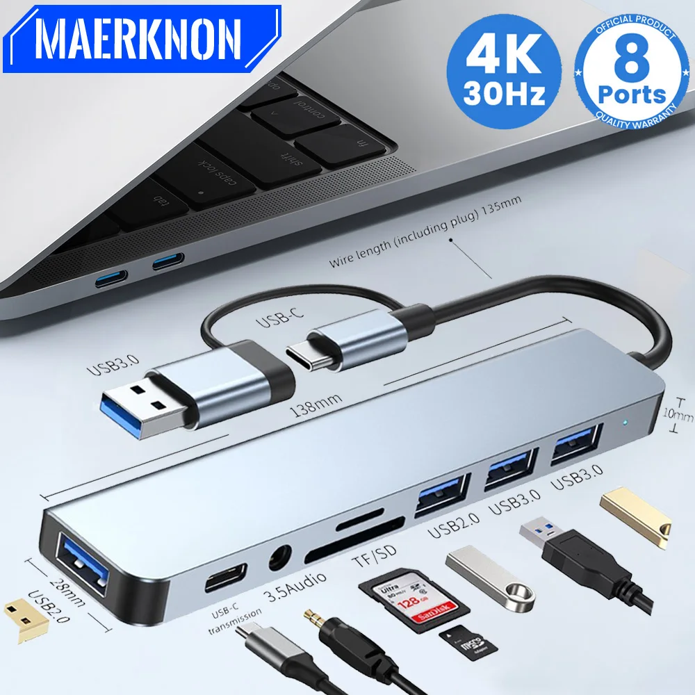 USB C Docking Station USB C Hub Multiple Monitor Adapter with 4K HDMI Monitor Adapter PD SD TF Video Card For Macbook Lenovo etc 
USB C Docking Station USB C Hub Multiple Monitor Adapter with 4K HDMI Monitor Adapter PD SD TF Video Card For Macbook Lenovo etc