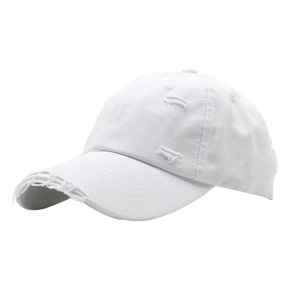 Baseball Cap Fashion Sunscreen Extended Brim Adjustable Bucket Baseball Cap Distressed Ripped Hole Unisex Snapback Hat
Baseball Cap Fashion Sunscreen Extended Brim Adjustable Bucket Baseball Cap Distressed Ripped Hole Unisex Snapback Hat