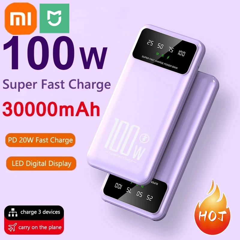 Xiaomi MIJIA 20000mAh 100W Dual Port Power Bank Portable External Battery Pack Charger Fast Charging For iPhone Xiaomi Huawei
Xiaomi MIJIA 20000mAh 100W Dual Port Power Bank Portable External Battery Pack Charger Fast Charging For iPhone Xiaomi Huawei