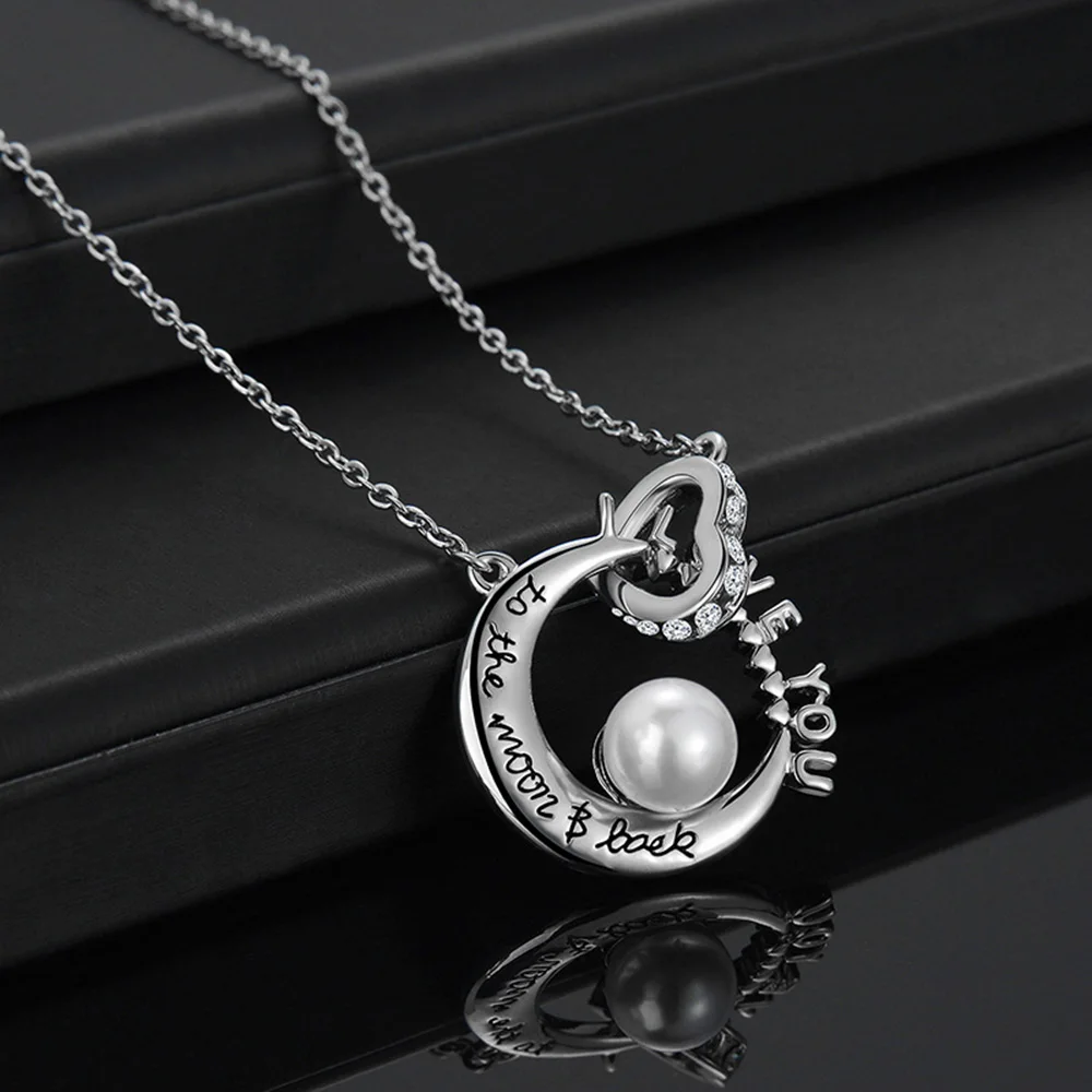 Pearl Cremation Urn Necklace Round Ashes Necklace I Love You to the Moon and Back Memorial Pendant with Heart Jewelry for Women 
Pearl Cremation Urn Necklace Round Ashes Necklace I Love You to the Moon and Back Memorial Pendant with Heart Jewelry for Women