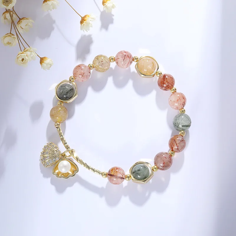 Natural Colorful Crystal Bracelet Women's Transport Candy Rainbow Scallop Jewelry
Natural Colorful Crystal Bracelet Women's Transport Candy Rainbow Scallop Jewelry