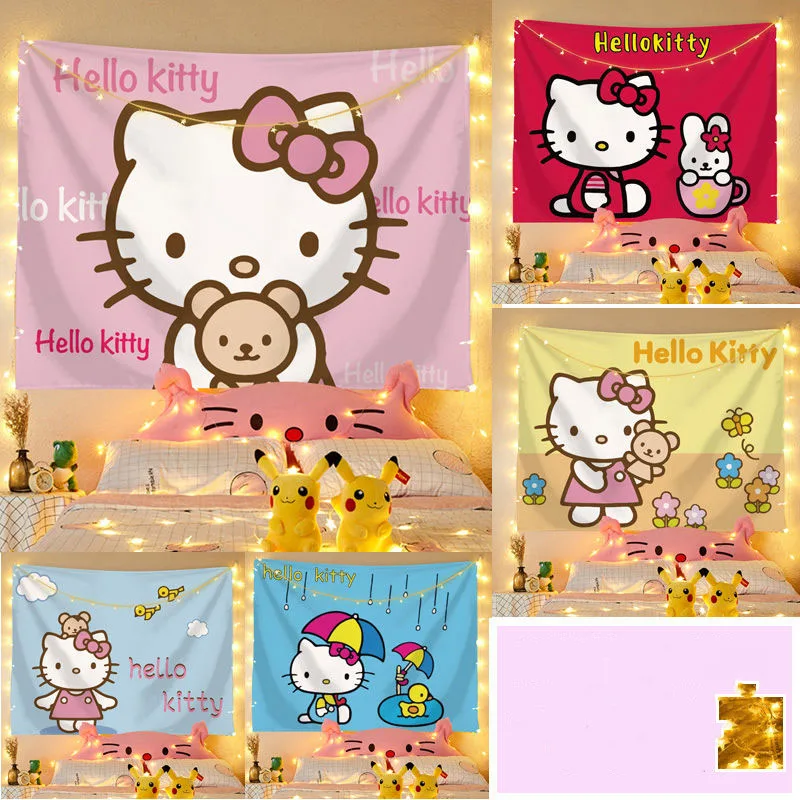Sanrio Hello Kittys, милые украшения для комнаты, подвесная ткань, прикроватный гобелен, ткань в подарок
Sanrio Hello Kittys, милые украшения для комнаты, подвесная ткань, прикроватный гобелен, ткань в подарок
