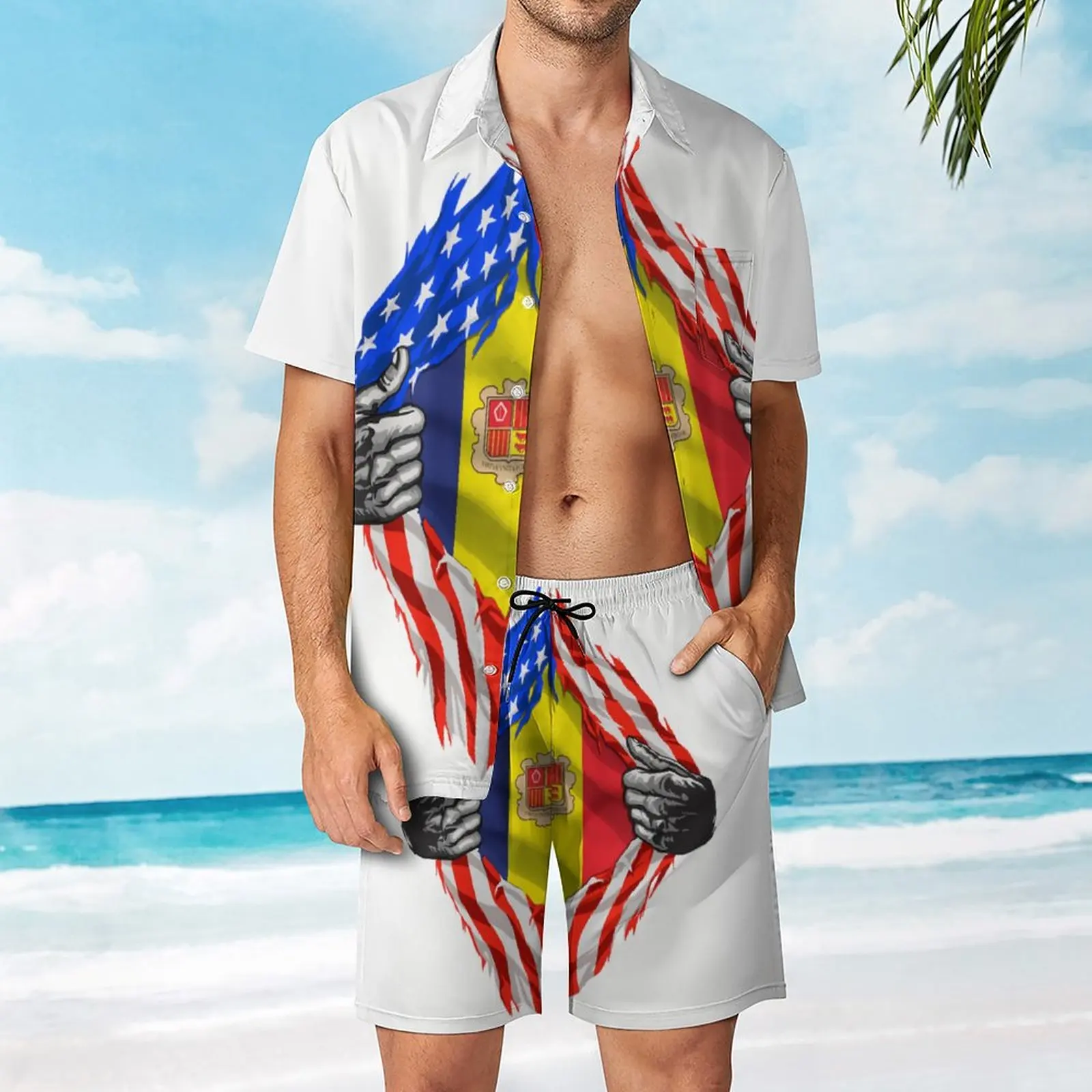 Men's Beach Suit Super Andorran Heritage Andorra Roots USA Flag Gift 2 Pieces Suit Vintage Running Novelty 
Men's Beach Suit Super Andorran Heritage Andorra Roots USA Flag Gift 2 Pieces Suit Vintage Running Novelty