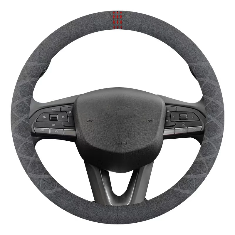 Suede Cow Leather Car Steering Wheel Cover Anti-Slip For Cadillac CT4 CT5 XT4 CT6 XT6 ATS SRX XTS CTS EXT XT5 38cm Accessories
Suede Cow Leather Car Steering Wheel Cover Anti-Slip For Cadillac CT4 CT5 XT4 CT6 XT6 ATS SRX XTS CTS EXT XT5 38cm Accessories