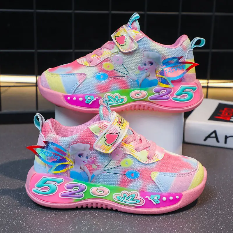 Disney Girls' Shoes Mesh Breathable Children's Sports Shoes Students Frozen Princess Elsa Running Shoes Sneakers Size 22-37
Disney Girls' Shoes Mesh Breathable Children's Sports Shoes Students Frozen Princess Elsa Running Shoes Sneakers Size 22-37