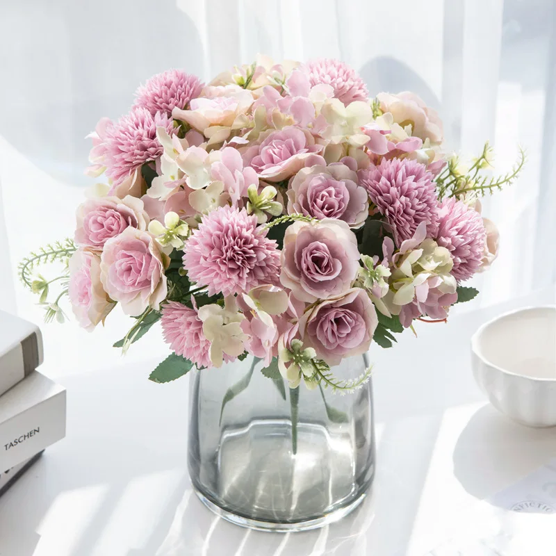 Artificial Daisy Hydrangea Wedding Decoration Bouquet Christmas Wreath Home Decoration Accessories Silk Hydrangea Fake Plants
Artificial Daisy Hydrangea Wedding Decoration Bouquet Christmas Wreath Home Decoration Accessories Silk Hydrangea Fake Plants