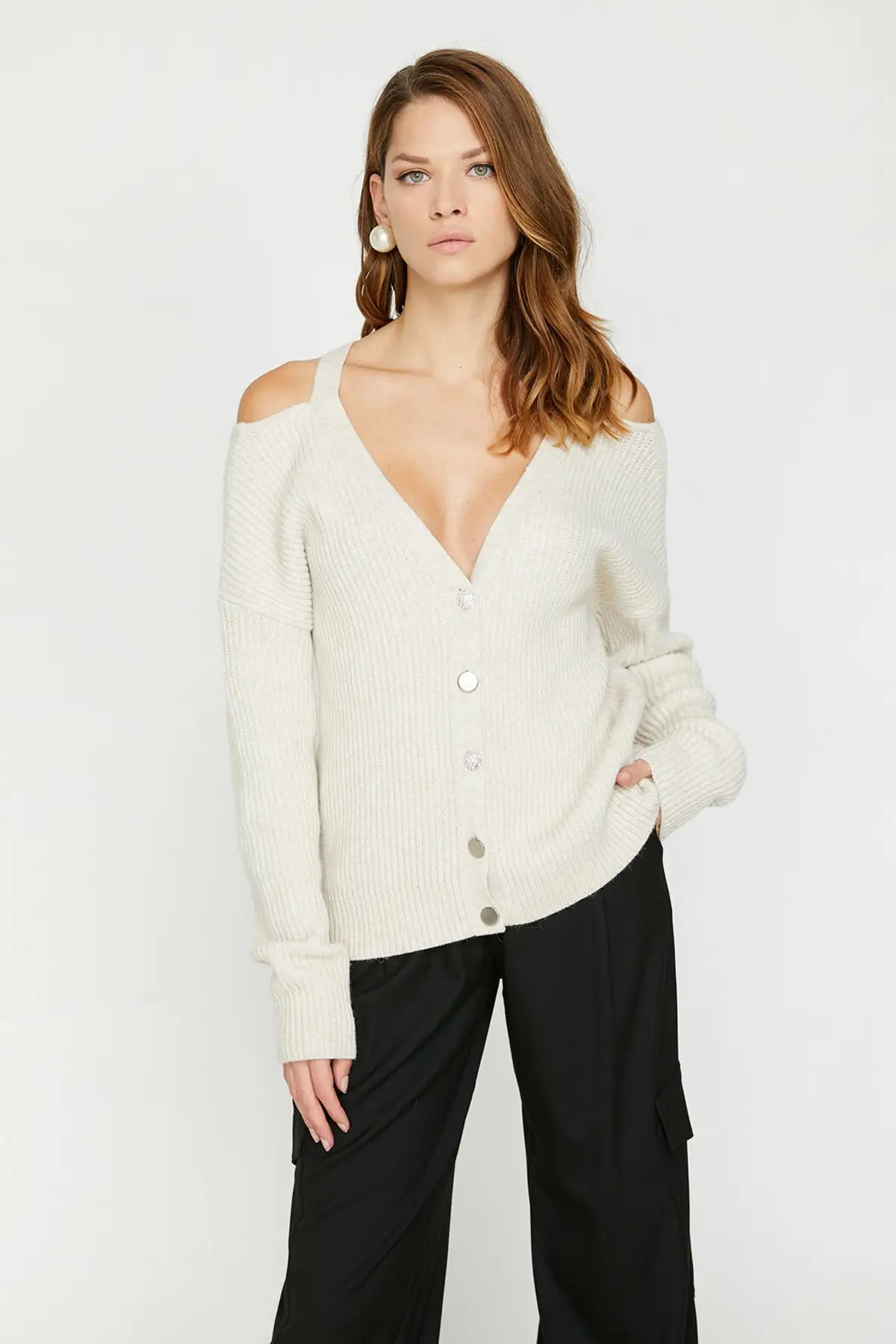 Women's Cardigan Ecru desire sabar For Casual Knitted Quality Fashion Cardigan Sweaters Loose Sweater Jumper
Women's Cardigan Ecru desire sabar For Casual Knitted Quality Fashion Cardigan Sweaters Loose Sweater Jumper